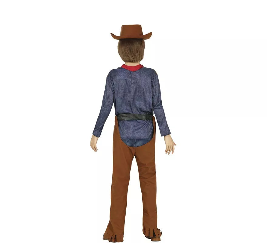 Disfraz de Vaquero Clásico con chaleco para niño