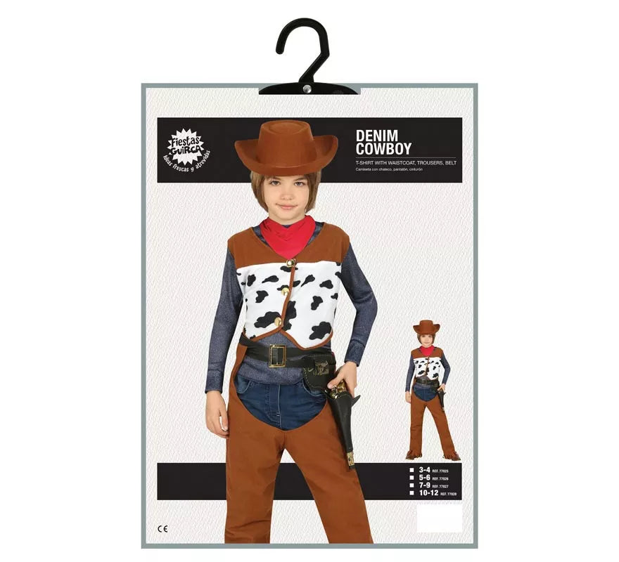 Translation missing: it.Disfraz de Vaquero Clásico con chaleco para niño