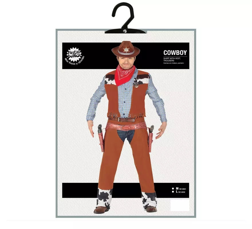 Translation missing: it.Disfraz de Vaquero con Chaleco para hombre