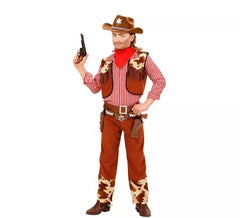 Costume da cowboy a quadri per bambino