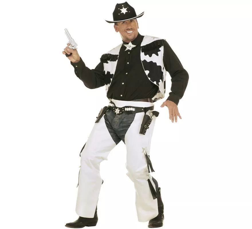 Disfraz de Vaquero de Rodeo blanco para hombre