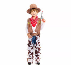 Costume da cowboy western con gambali per bambino