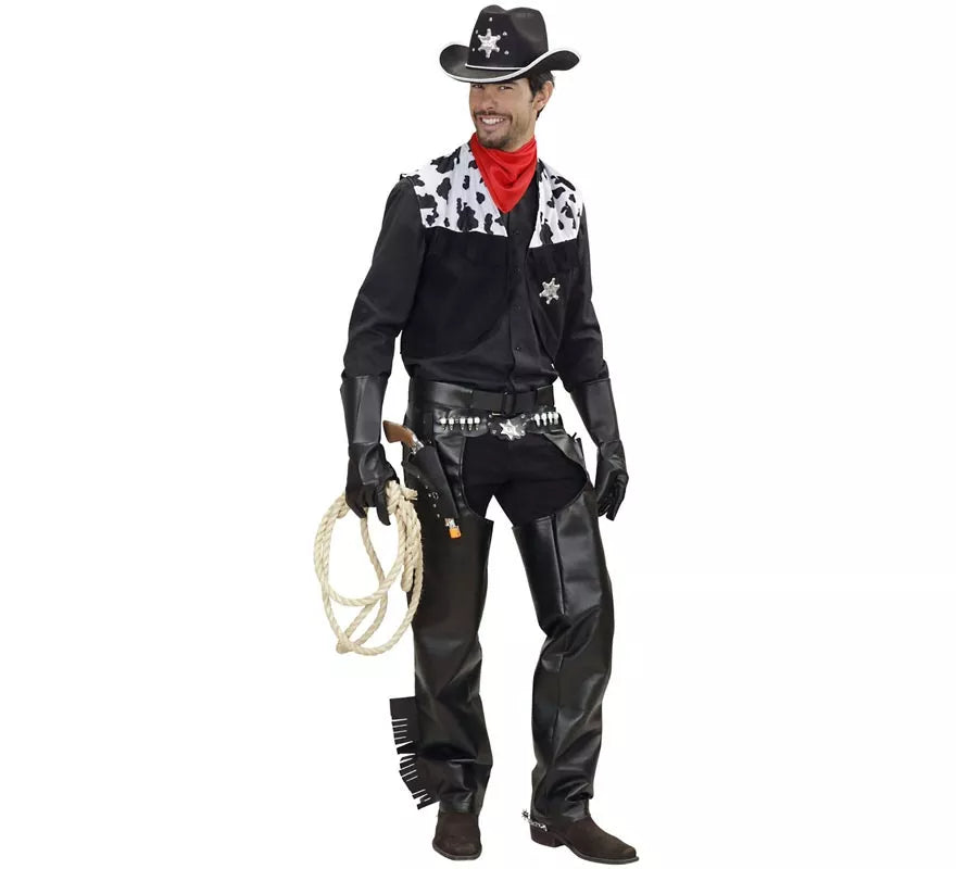 Disfraz de Vaquero Rodeo negro para hombre