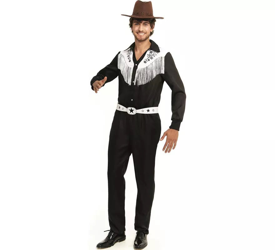 Translation missing: es.Disfraz de Vaquero Viejo Oeste blanco y negro para hombre
