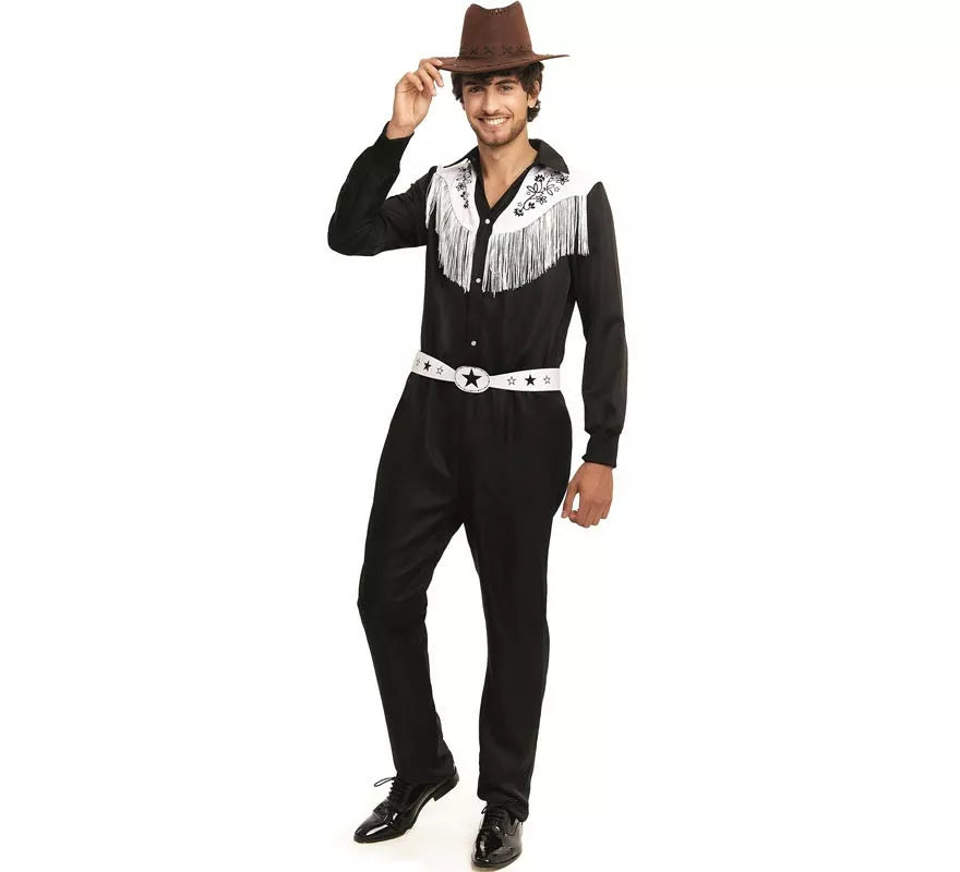Translation missing: it.Disfraz de Vaquero Viejo Oeste blanco y negro para hombre