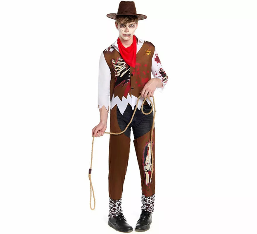 Translation missing: it.Disfraz de Vaquero Zombie para hombre