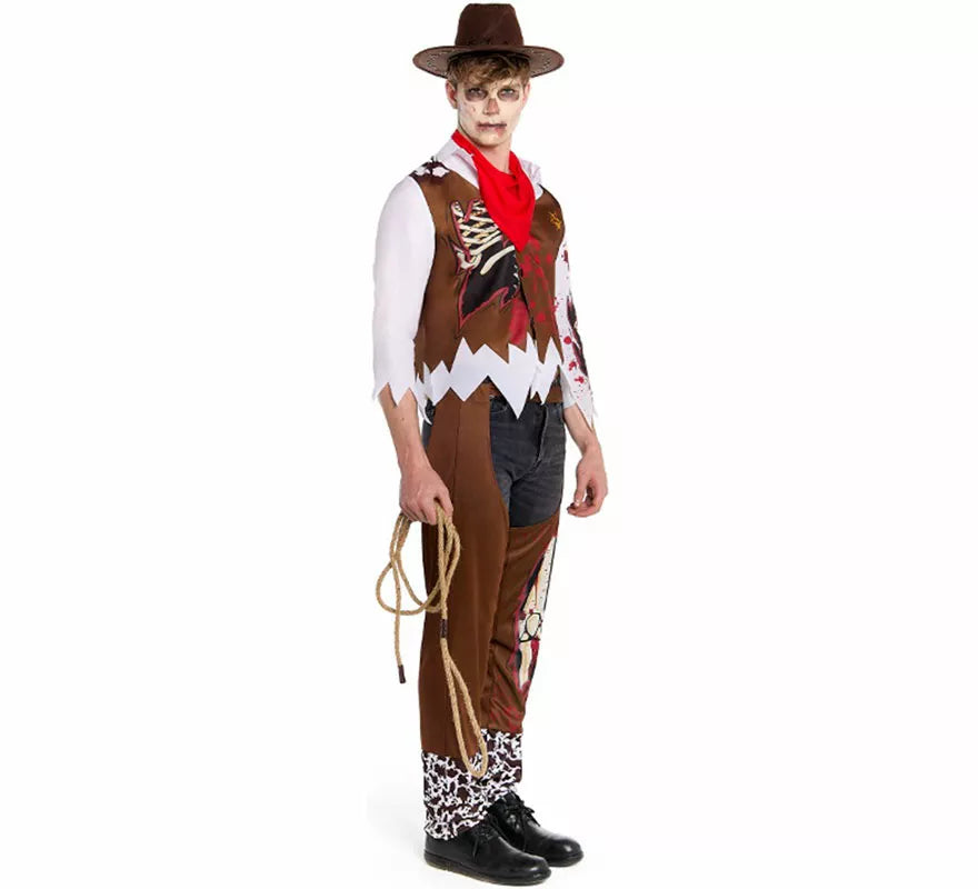 Translation missing: it.Disfraz de Vaquero Zombie para hombre