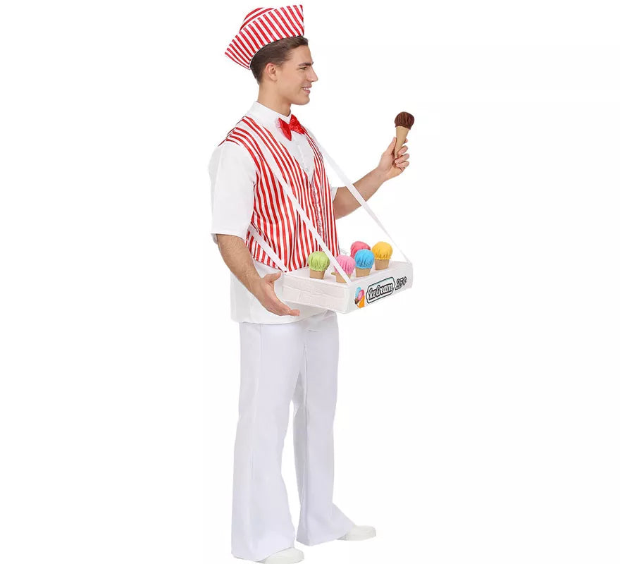 Translation missing: it.Disfraz de Vendedor de Helados Tradicional para hombre