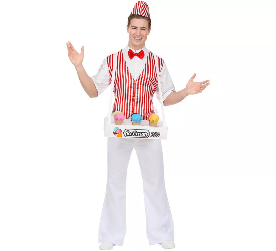Translation missing: it.Disfraz de Vendedor de Helados Tradicional para hombre