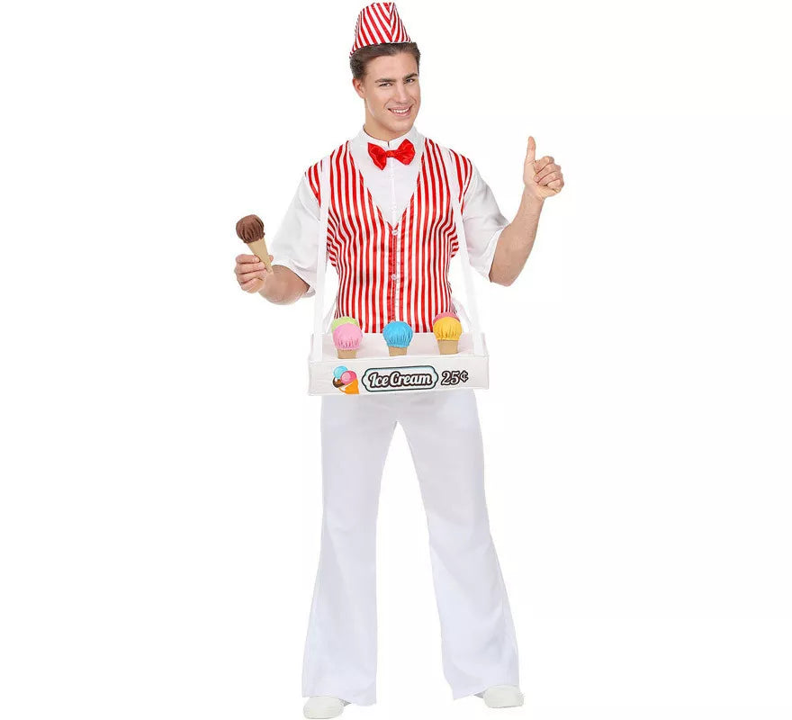 Translation missing: it.Disfraz de Vendedor de Helados Tradicional para hombre