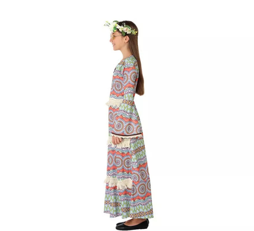 Translation missing: it.Disfraz de Vestido Hippie con Estampado para niña