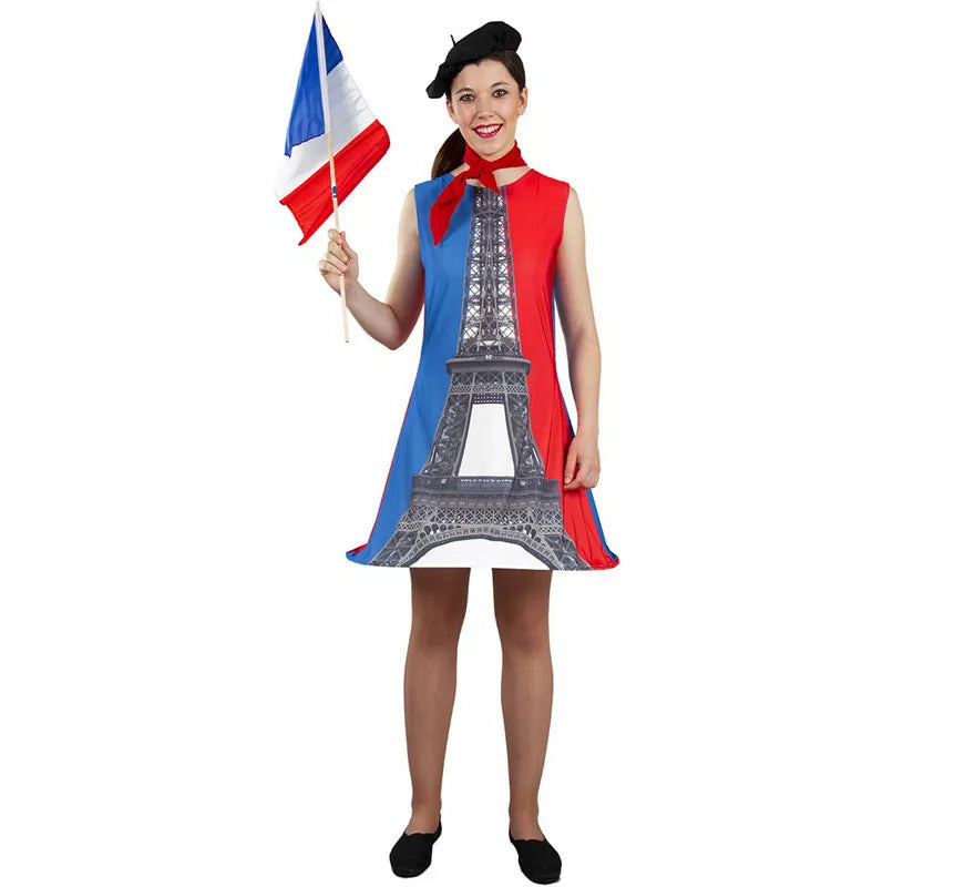Translation missing: it.Disfraz de Vestido París Torre Eiffel para mujer