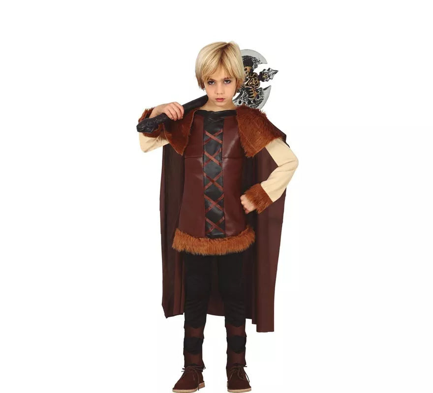 Translation missing: es.Disfraz de Vikinga marrón para niña