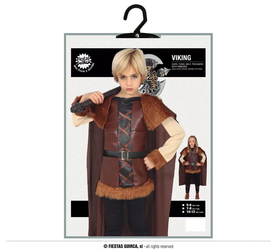 Translation missing: es.Disfraz de Vikinga marrón para niña