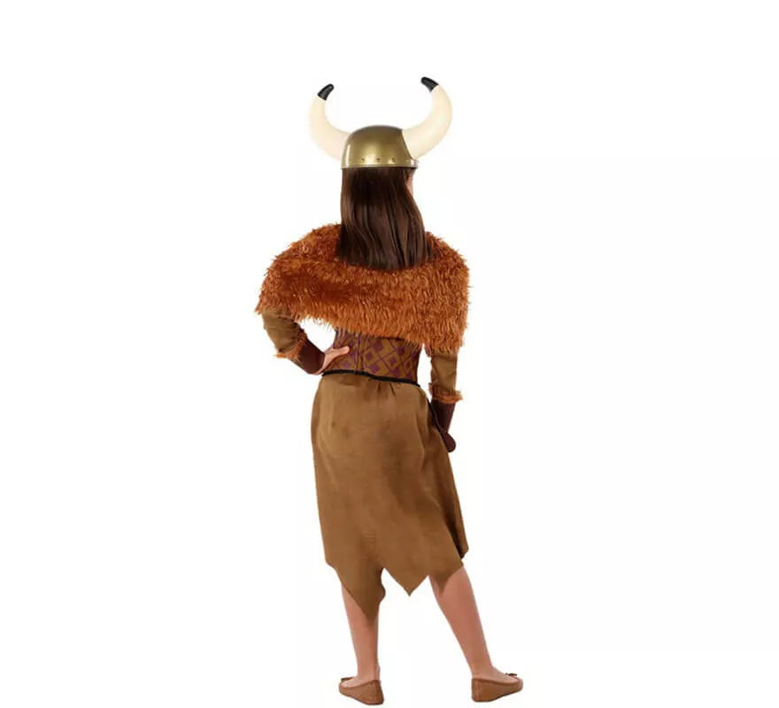 Translation missing: es.Disfraz de Vikinga Marrón para niña