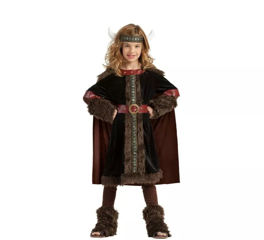 Translation missing: it.Disfraz de Vikinga Oscura para niña