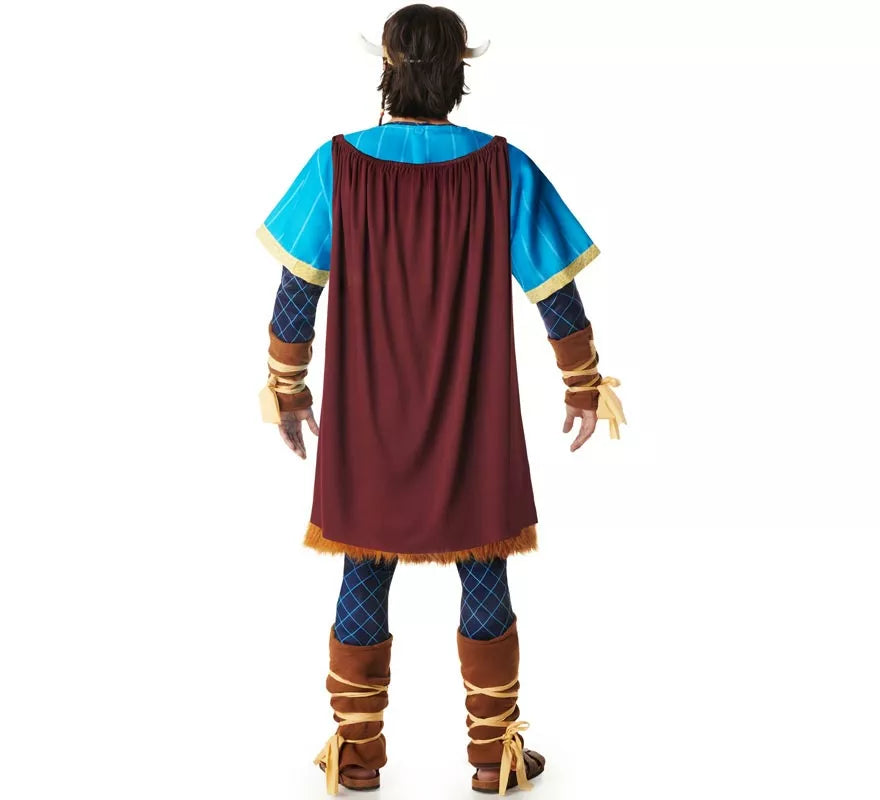 Translation missing: it.Disfraz de Vikingo azul con Capa para hombre