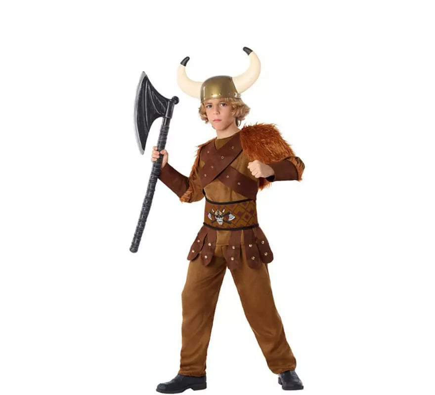 Translation missing: es.Disfraz de Vikingo Marrón para niño