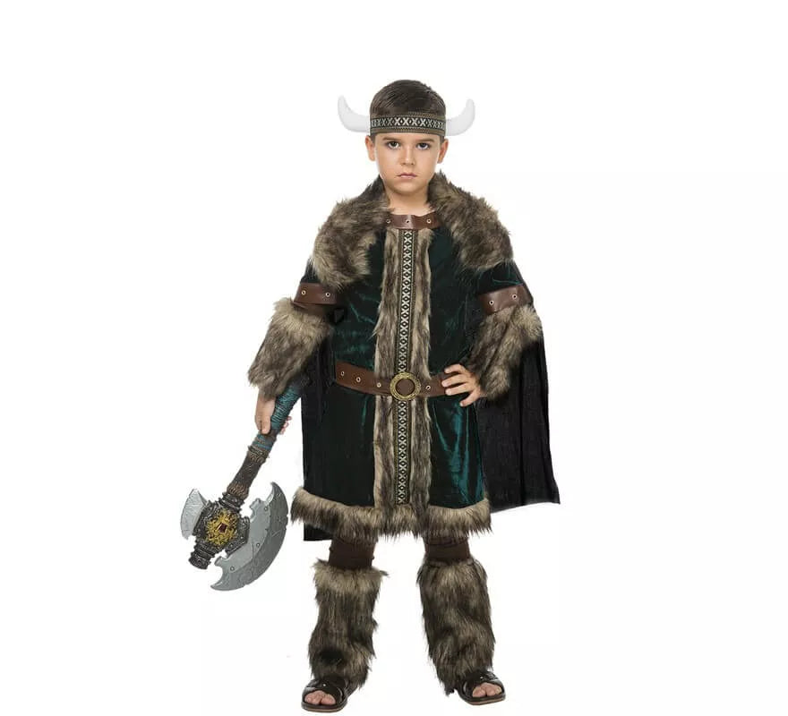 Translation missing: es.Disfraz de Vikingo verde para niño