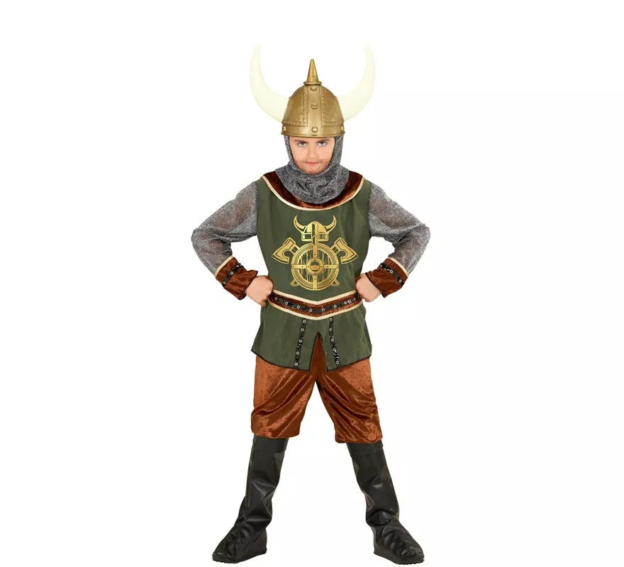 Translation missing: it.Disfraz de Vikingo verde para niño