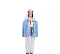 Disfraz de Virgen María con capa para niña