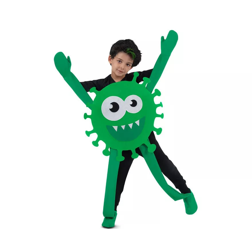 Translation missing: it.Disfraz de Virus Verde Sonriente para niños