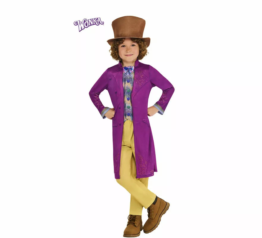Translation missing: es.Disfraz de Willy Wonka Deluxe para niño