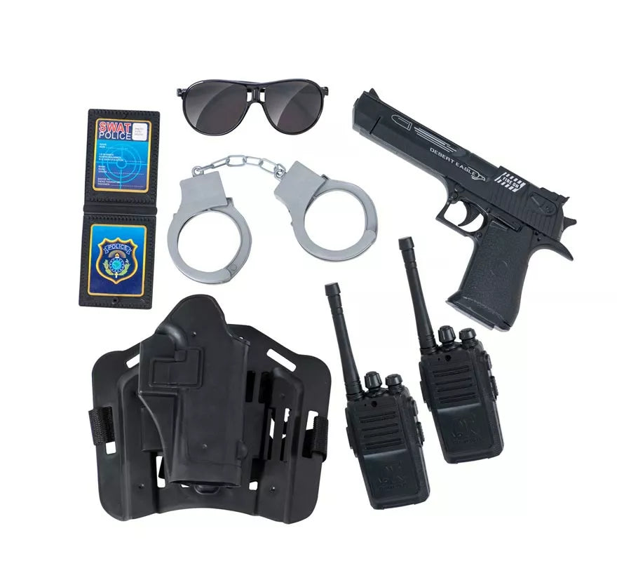 Translation missing: it.Disfraz de Yo Quiero Ser Policía con walkie-talkie para niños