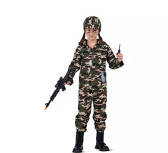 Costume da soldato con walkie-talkie per bambini