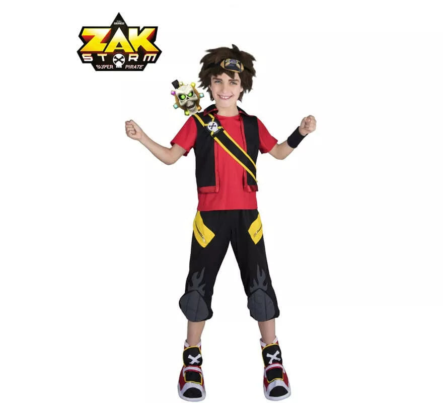 Translation missing: it.Disfraz de Zak Storm con peluca y espada para niño