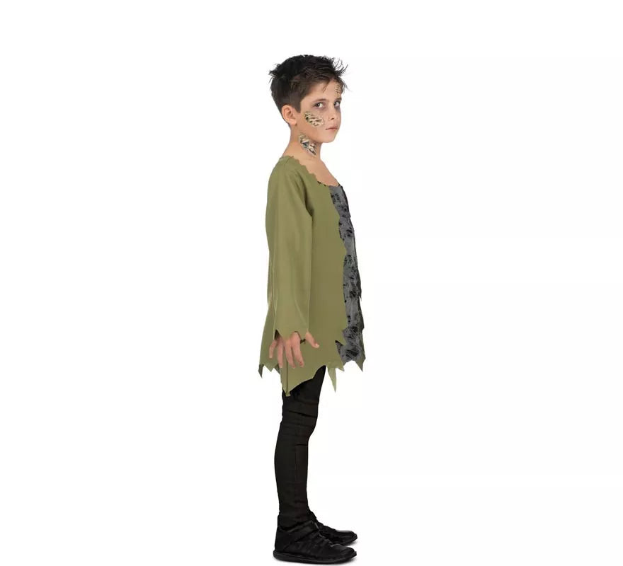 Disfraz de Zombie verde infectado para niño
