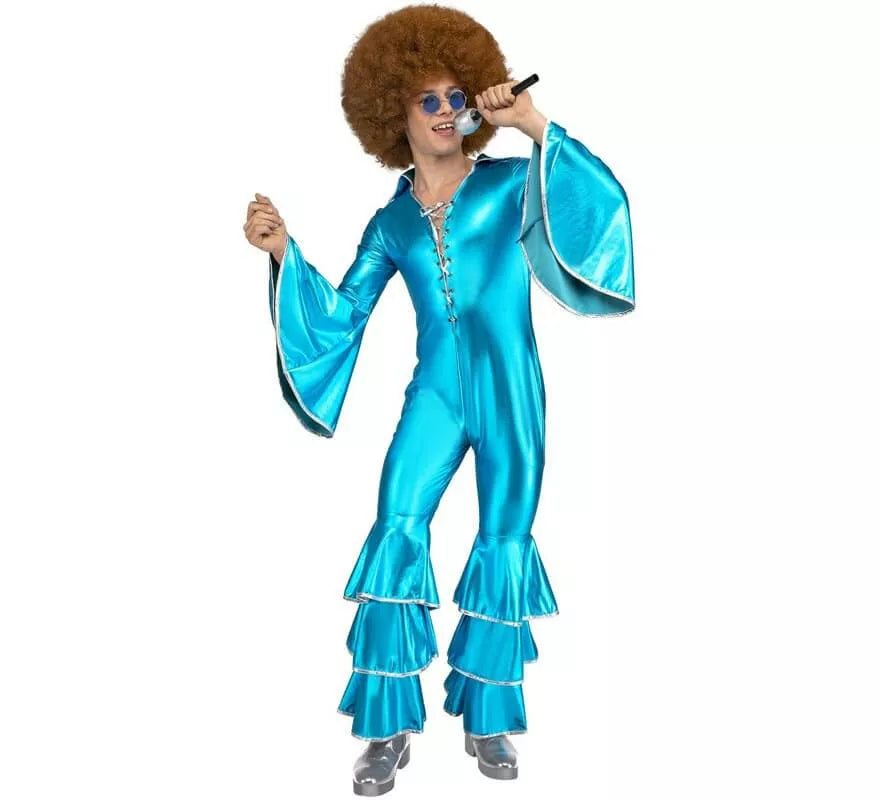 Translation missing: it.Disfraz Disco Azul Turquesa para hombre