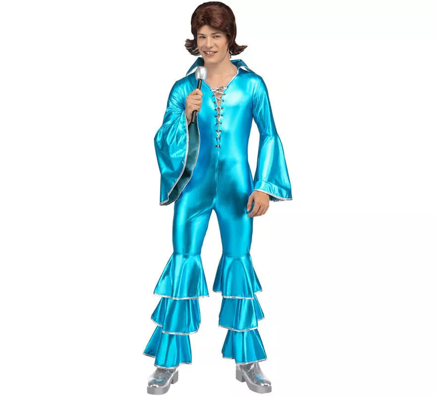 Translation missing: es.Disfraz Disco Azul Turquesa para hombre