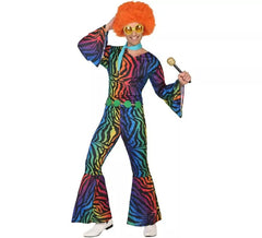 Disfraz Disco con estampado multicolor para hombre