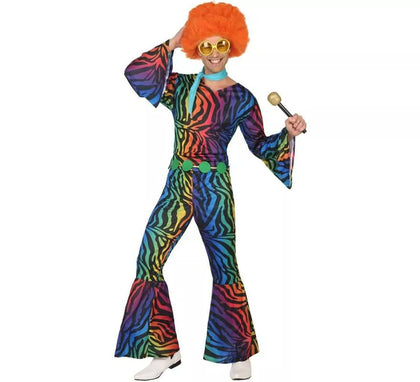 Disfraz Disco con estampado multicolor para hombre