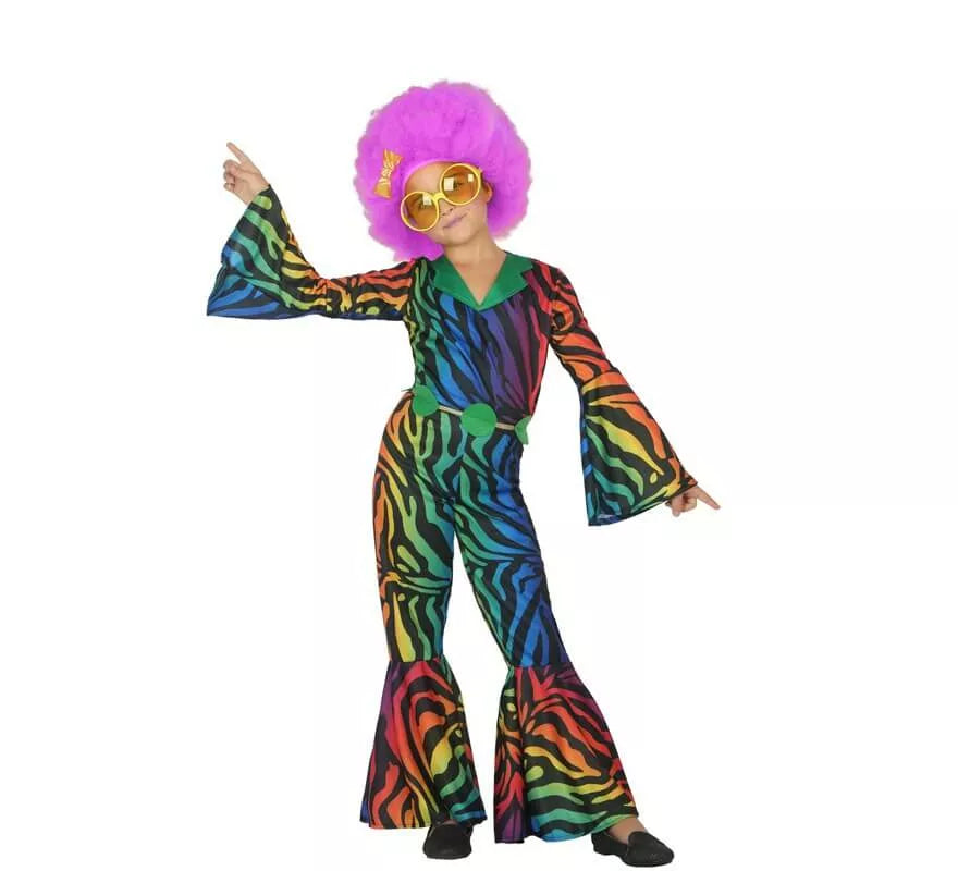 Translation missing: it.Disfraz Disco con estampado multicolor para niña