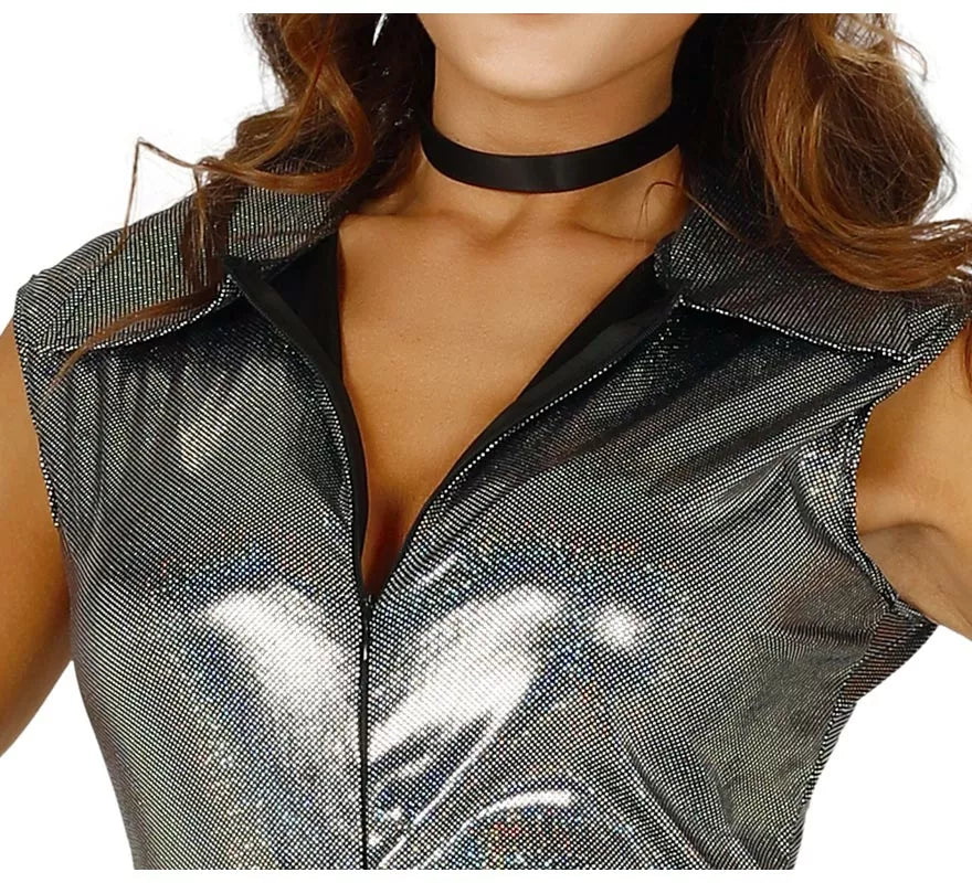 Translation missing: es.Disfraz Disco Plateado para mujer