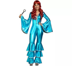 Costume da discoteca turchese per donna