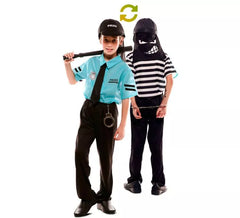 Costume da doppia polizia e ladro per bambini