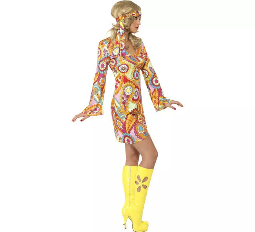 Translation missing: it.Disfraz Hippy Multicolor para Mujer