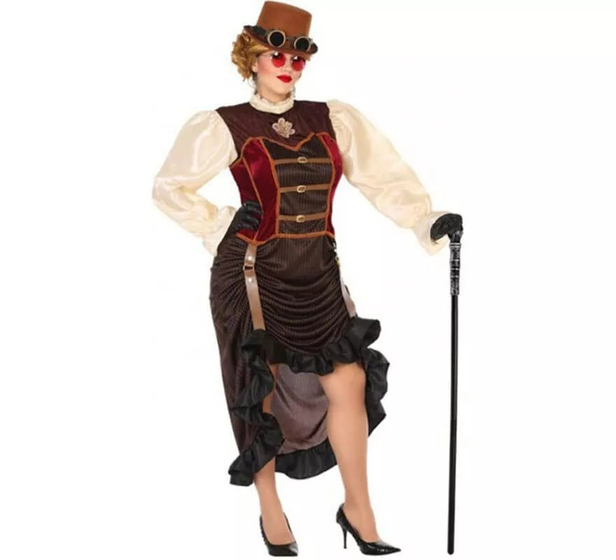 Translation missing: it.Disfraz Marrón Steampunk para mujer