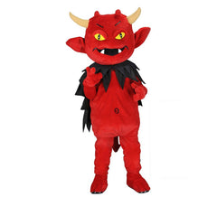 Costume mascotte cattivo demone per adulti