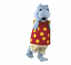 Costume mascotte signore e signora ippopotamo per adulti