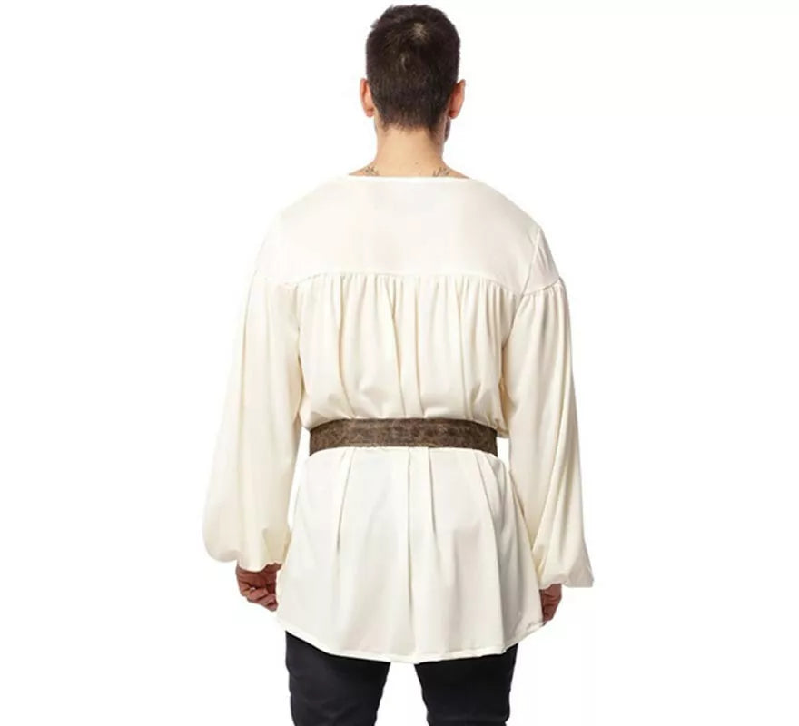 Translation missing: it.Disfraz o Camisa Medieval con cinturón para hombre