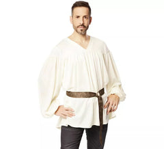 Costume medievale o camicia con cintura per uomo