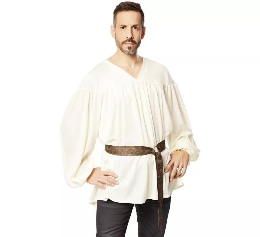 Translation missing: it.Disfraz o Camisa Medieval con cinturón para hombre