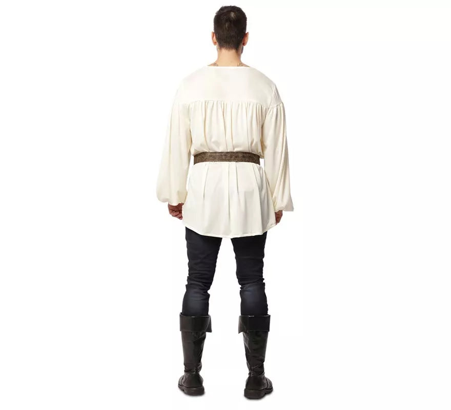 Translation missing: it.Disfraz o Camisa Medieval con cinturón para hombre