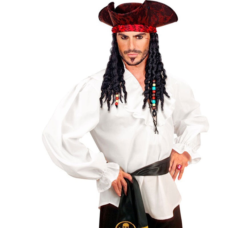 Translation missing: it.Disfraz o Camisa Pirata blanca para hombre