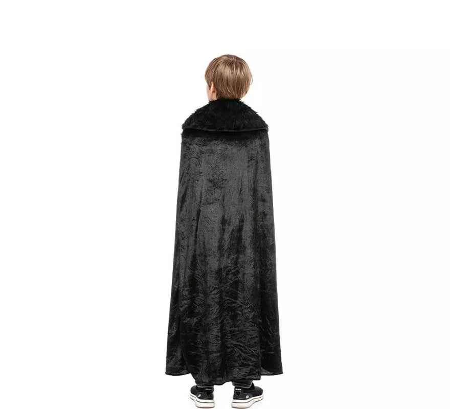 Translation missing: es.Disfraz o Capa de Caballero Nieve Oscuro Medieval para niño