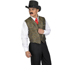 Gilet da Costume o da cowboy con stampa per uomo